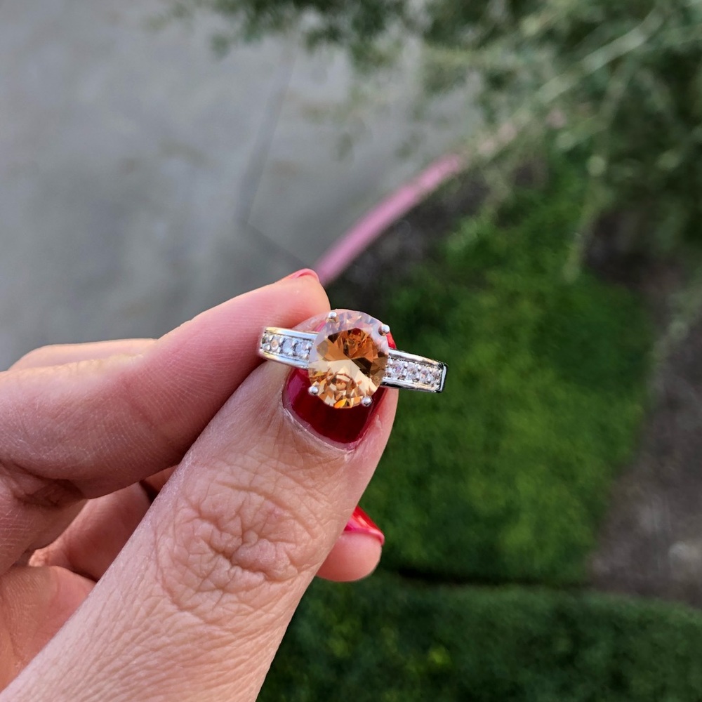 Sterling Silver coated with cubic zirconia